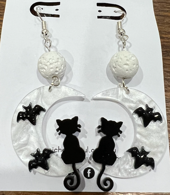 Halloween Moon earrings