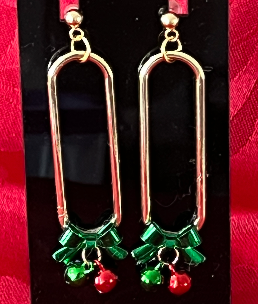 Elegant Christmas bells with bows