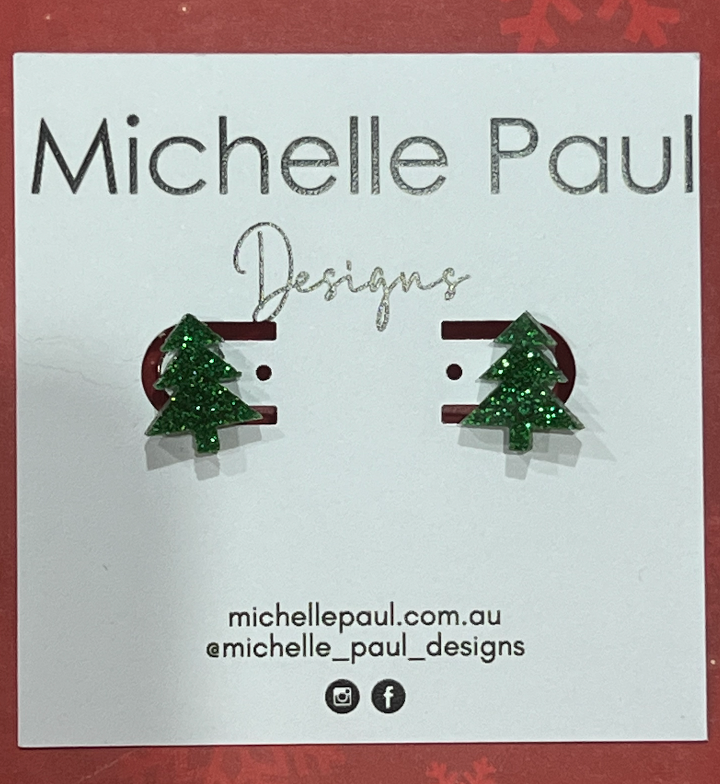Christmas Tree studs (Green)