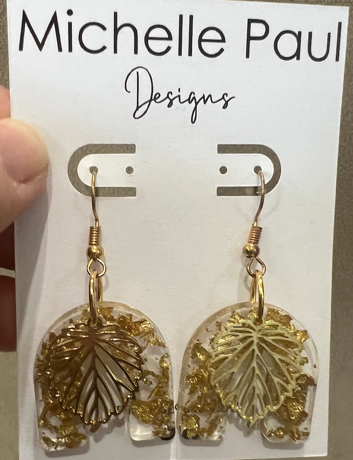 Gold Leaf Arcs with Golden Ferns