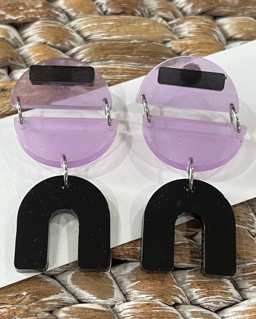 Large art deco dangles