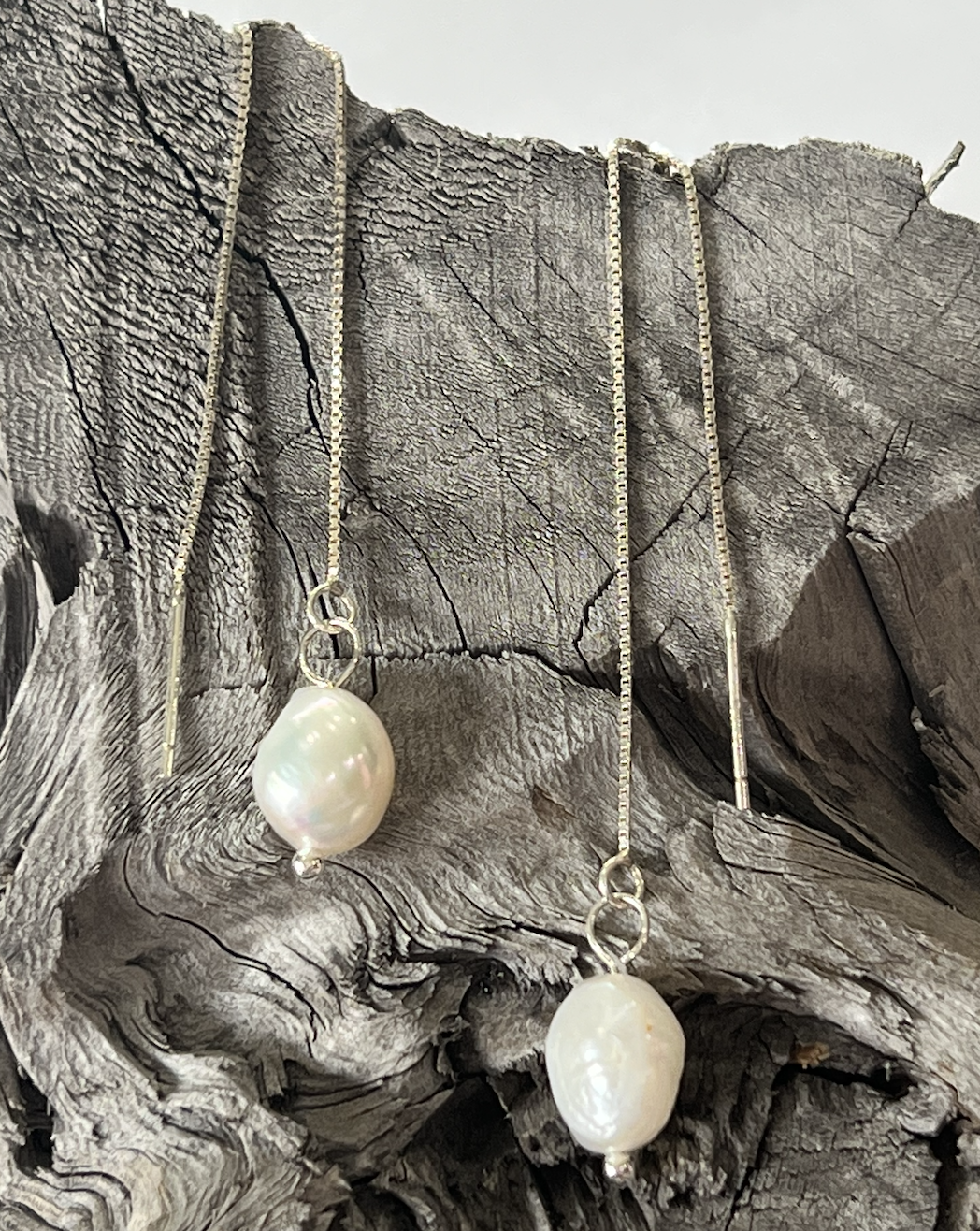 Classic long drop pearls