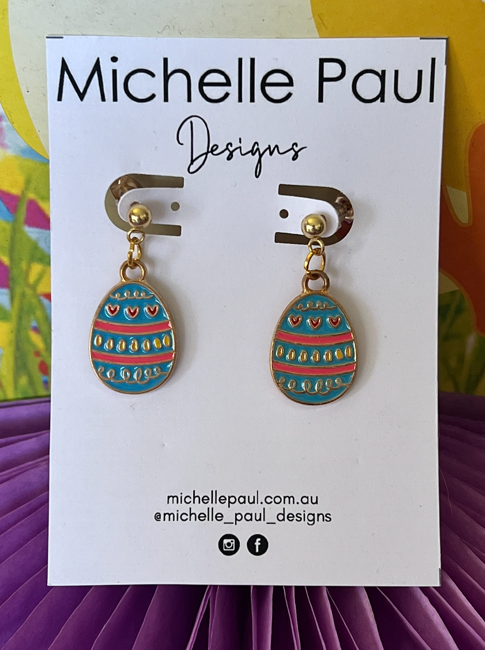 Easter egg earrings