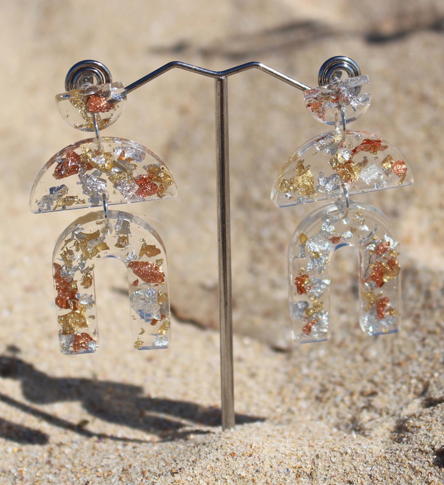 Art Deco drop dangle studs