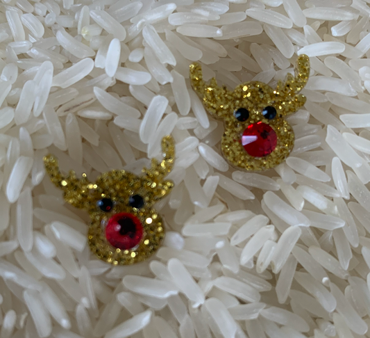 Christmas Red Nosed Reindeers - Gold