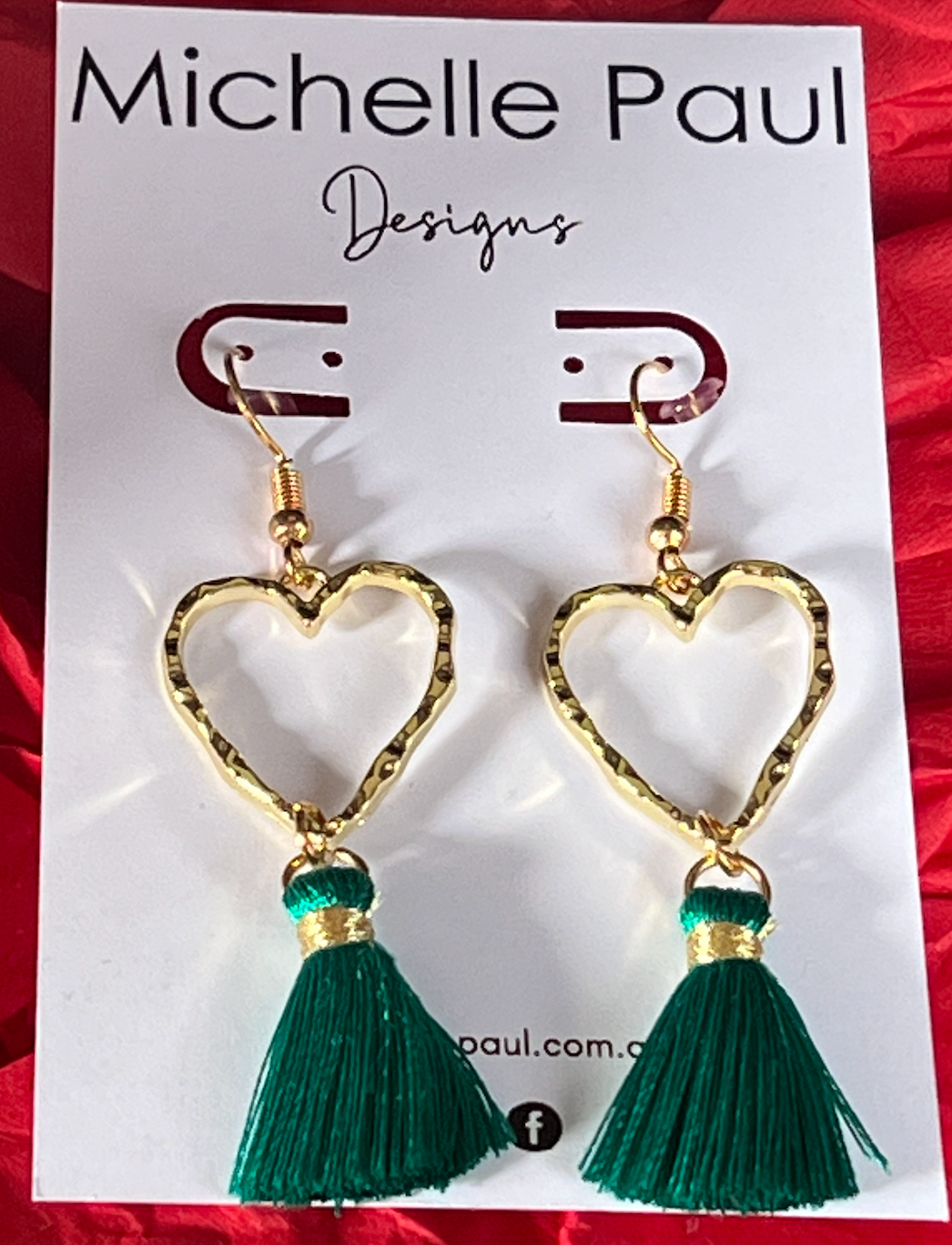 Valentine's Day Gold Heart dangles
