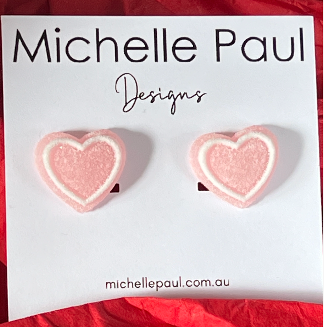 Valentine's Heart studs