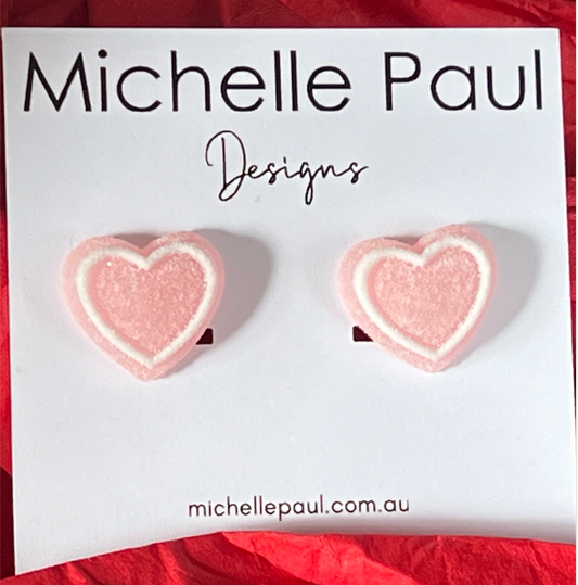 Valentine's Heart studs