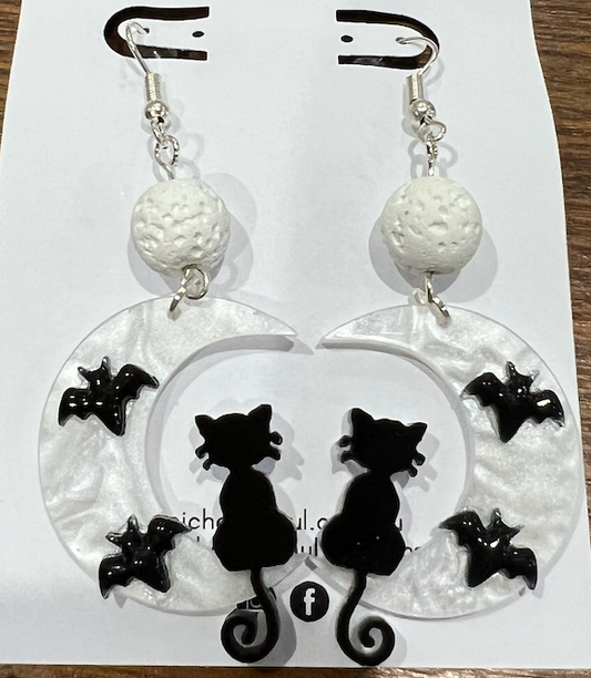 Halloween Moon earrings