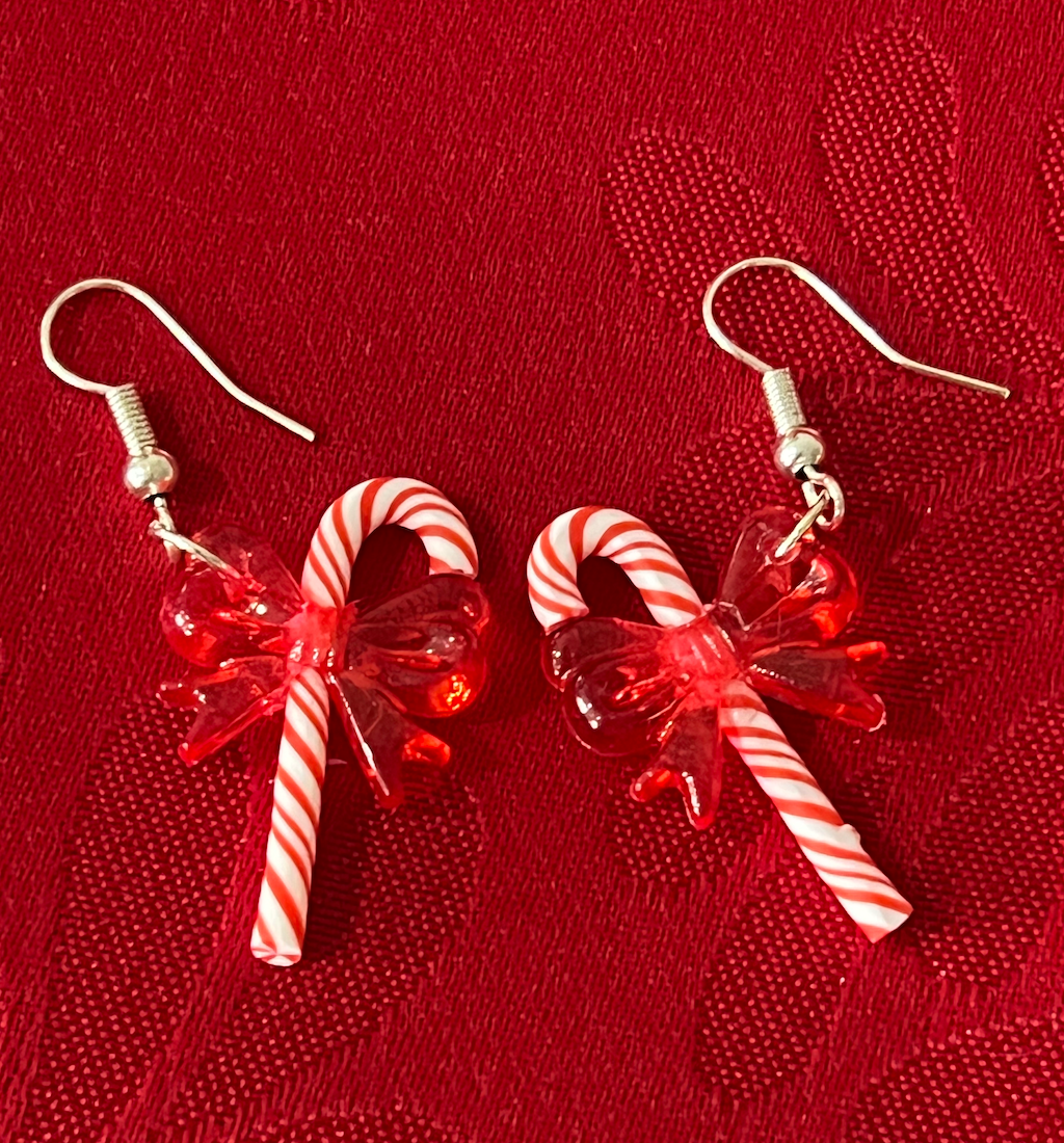 Candy canes with bows