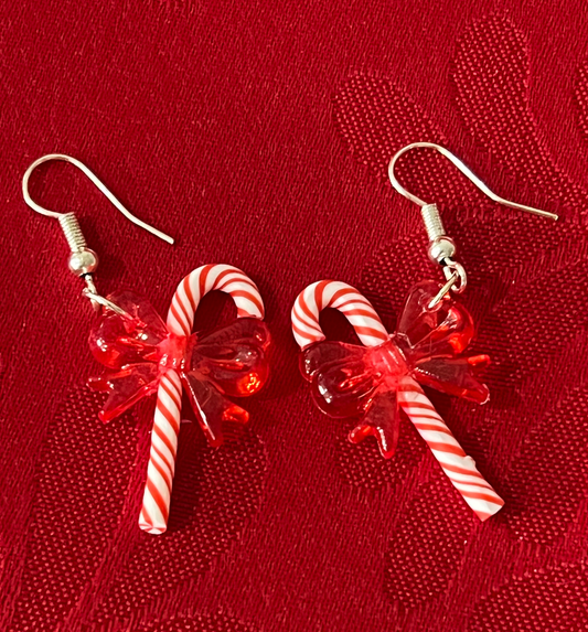 Candy canes with bows