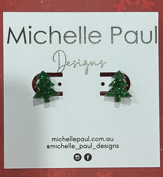 Christmas Tree studs (Green)