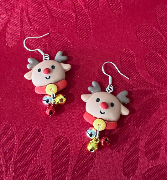 Reindeer heads with bells