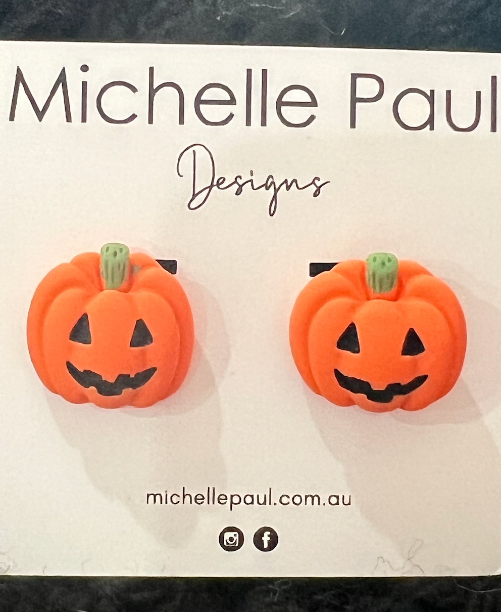 Halloween Pumpkin studs