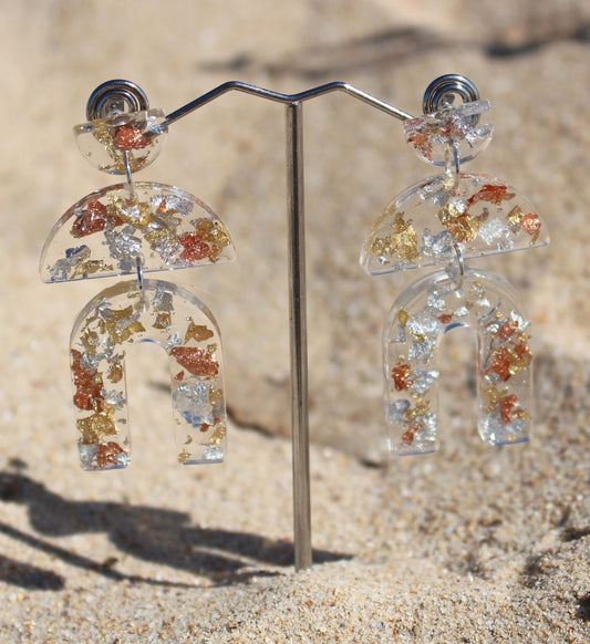 Art Deco drop dangle studs